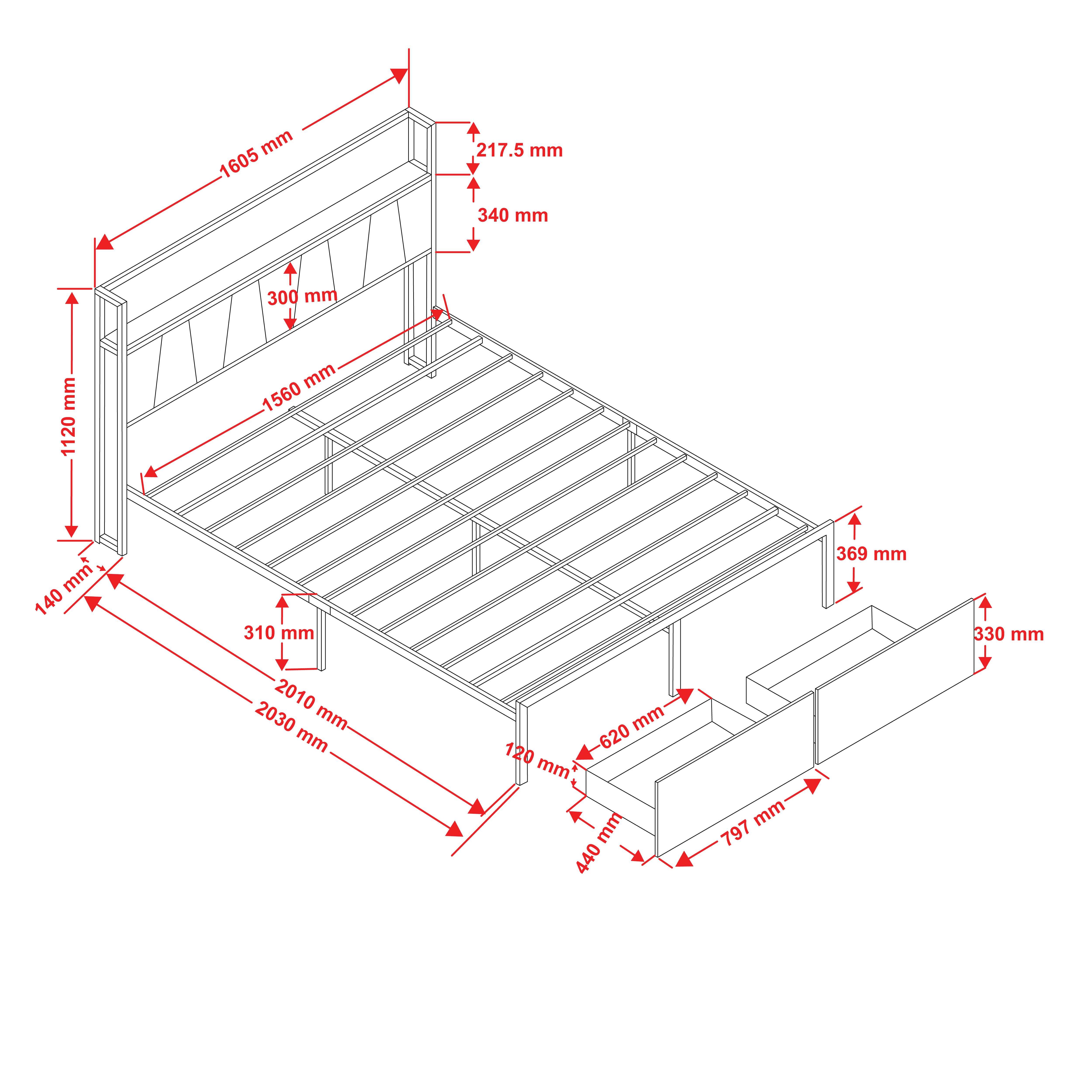 RESIGILAT Cadru Pat Doctor Home, 160 x 200, Stejar, Rezistenta 400 KG