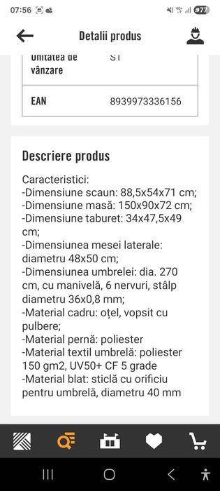 Set mobilier de gradina Carter nou