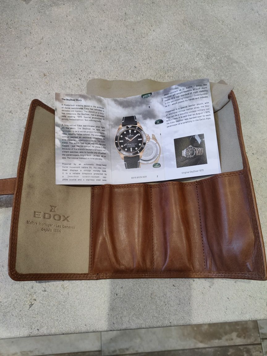 Edox SkyDiver Military Bronze Limited Edition