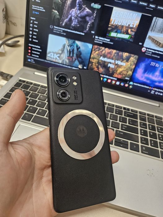 Motorola edge 40 black piele