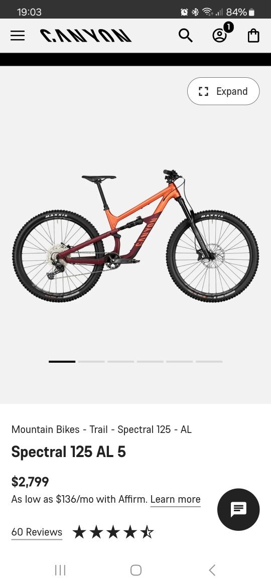 Bicicleta Canyon Spectral 125 AL 5  2023