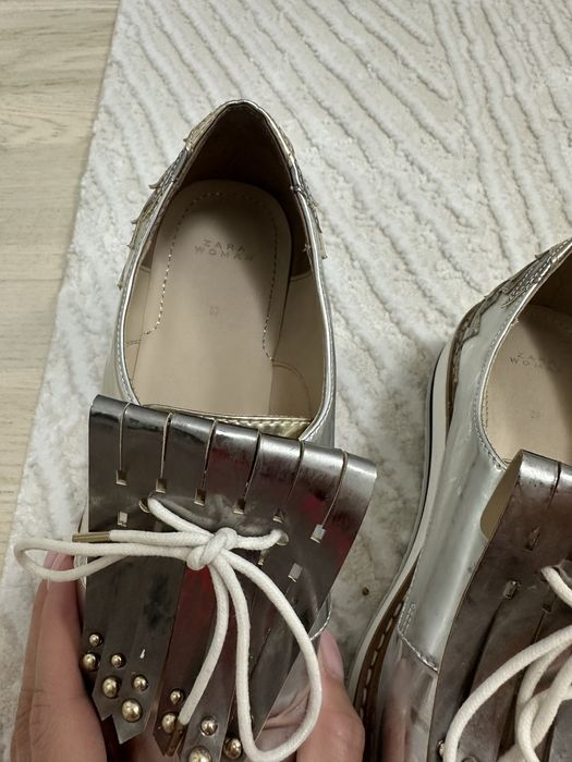 Pantofi casual Zara argintii