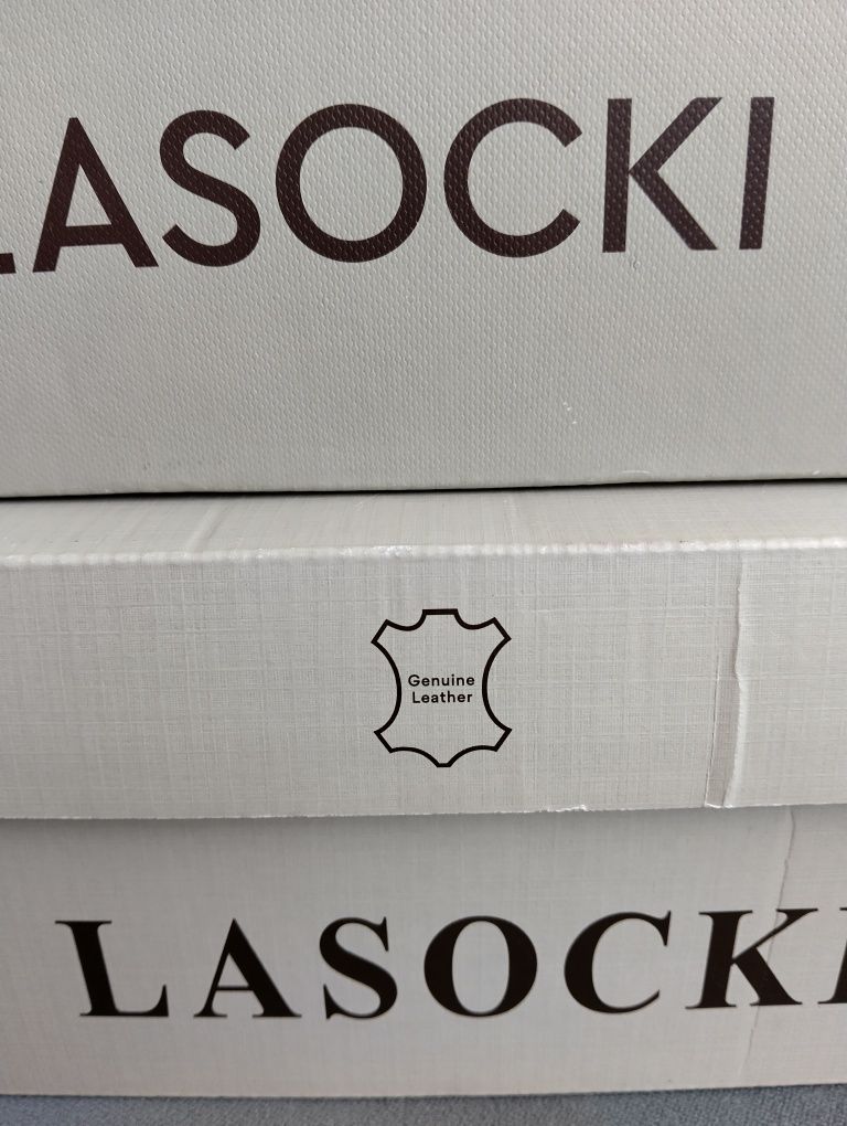 Боти Lasocki - бежови, естествена кожа