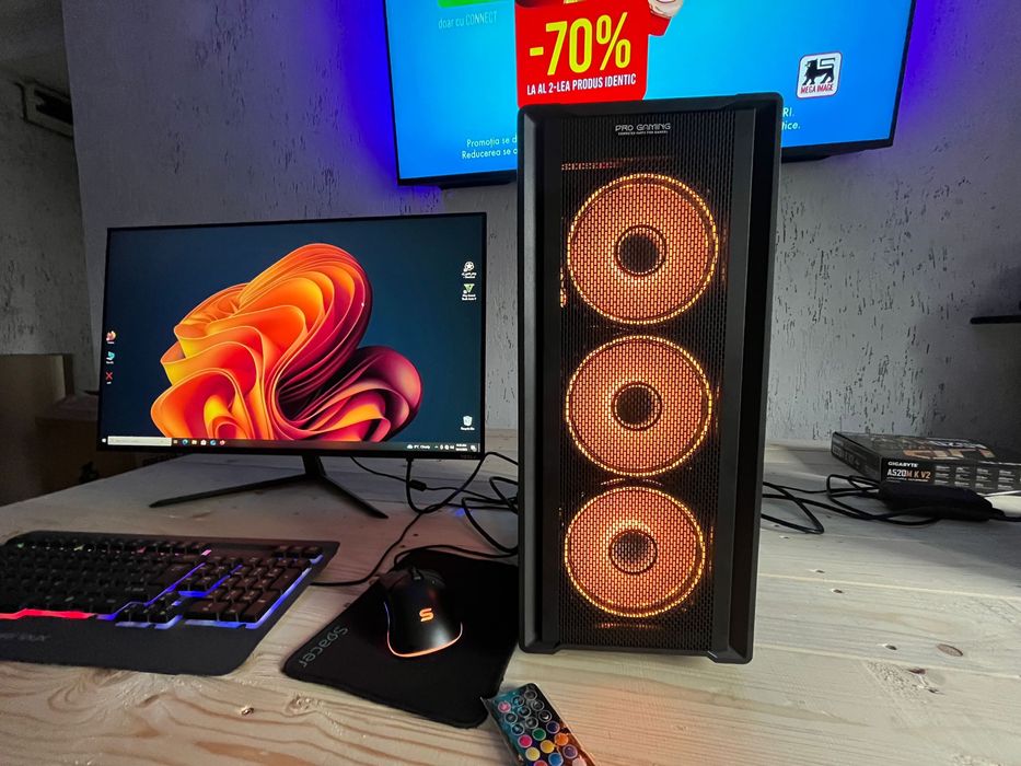 Unitate Pc Gaming i7 16gb ssd si hdd video amd ca nou