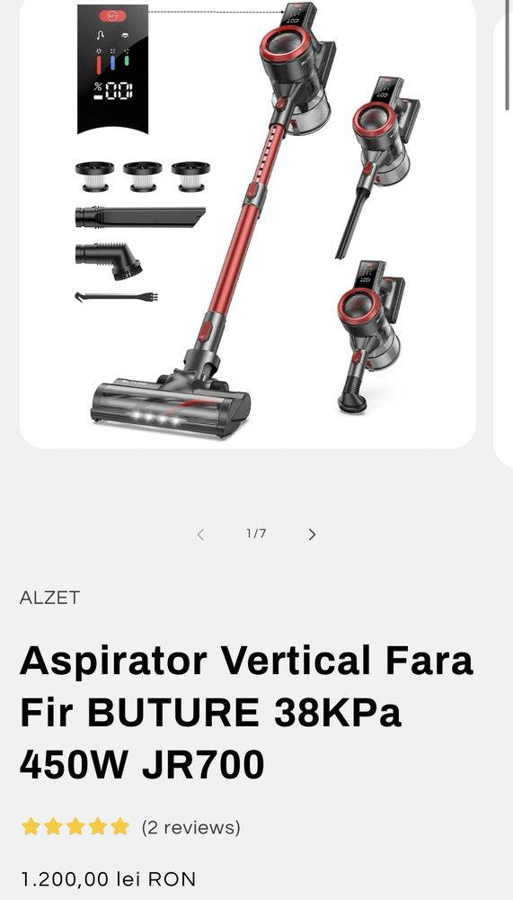 Aspirator vertical fara fir