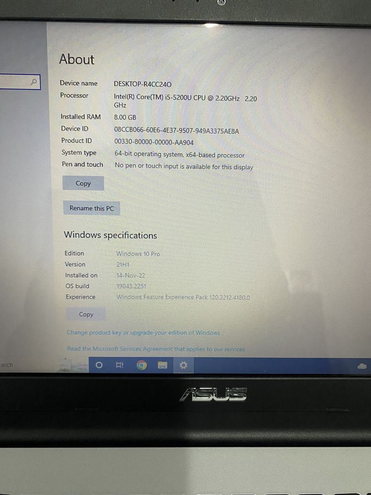Notebook Asus 15,6’ Cpu Intel I5 Mem8Gb Ssd128Gb Hdd1Tb Pl Nvidia940M