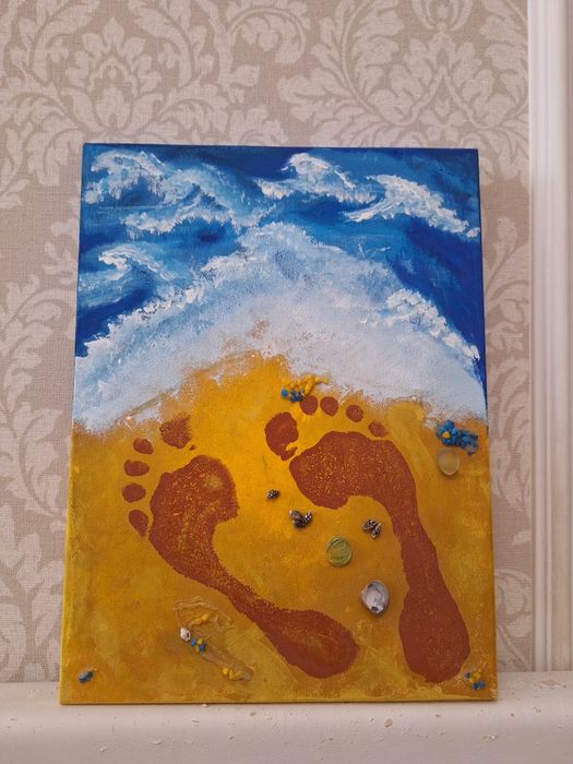 Продам картину ручной работы, масло и декорации,картина на подрамке