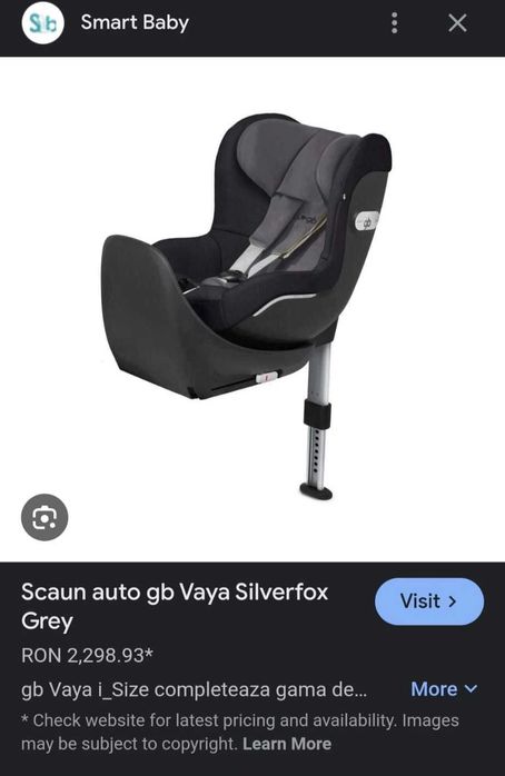 Scaun auto GB Vaya Silverfox grey