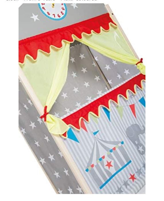 Teatru de papusi roba din lemn si textil cu stele 84x39x129cm