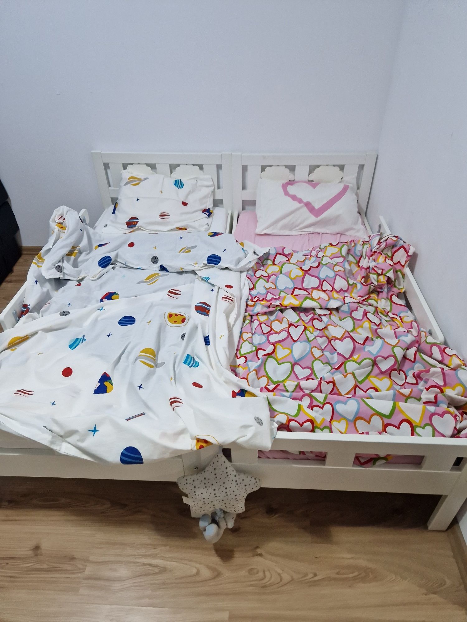 2 paturi copii Ikea 160x70cm +somiere + saltele