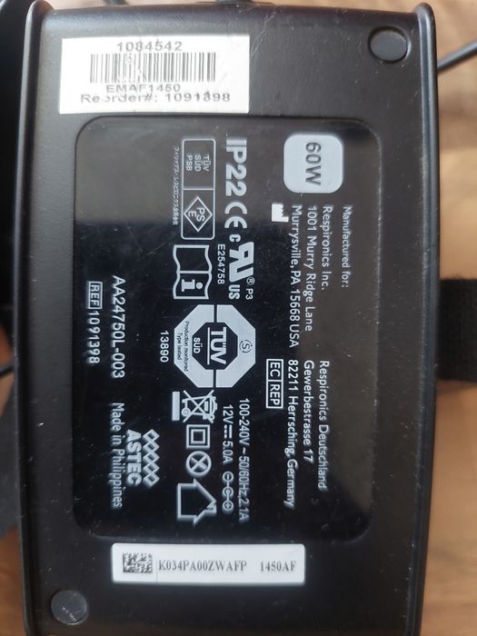 Alimentator Philips ,aparat apnee,12v cu 5A