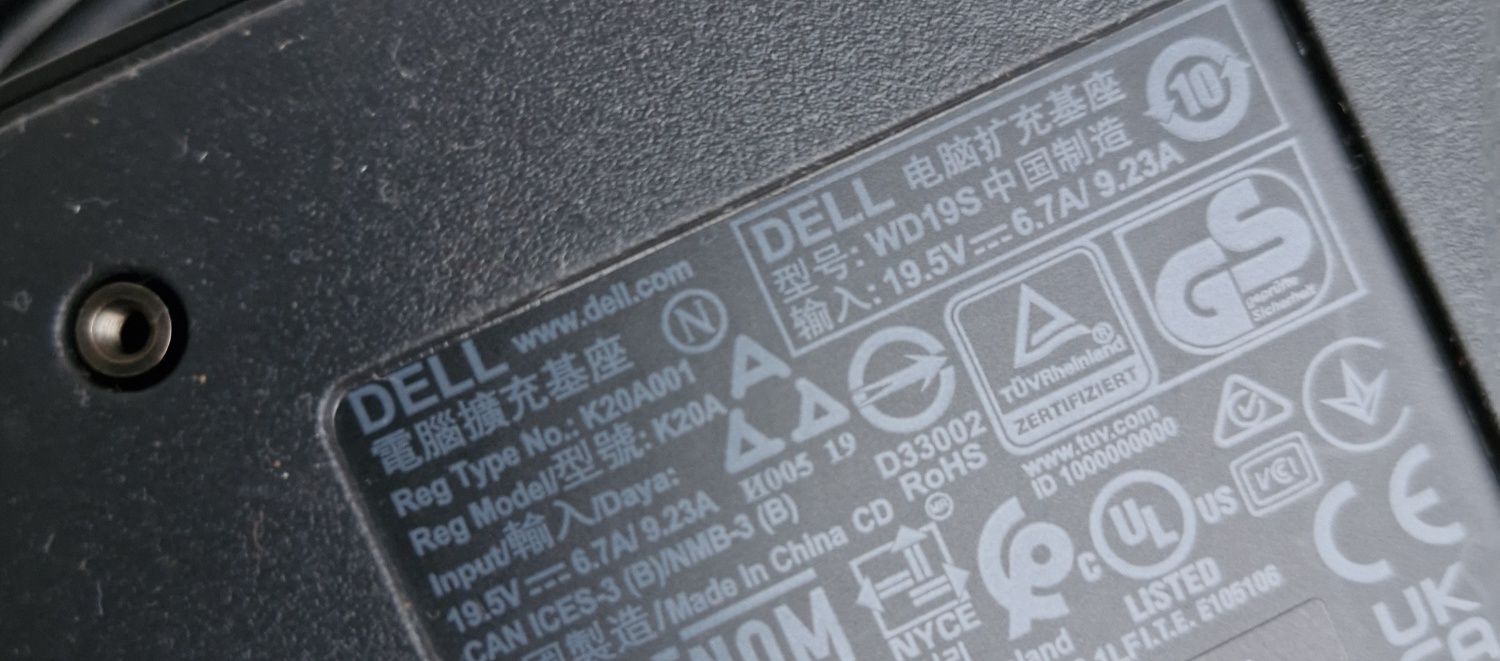 Докинг станция Dell WD19S, USB-C, 130W, Gigabit Ethernet