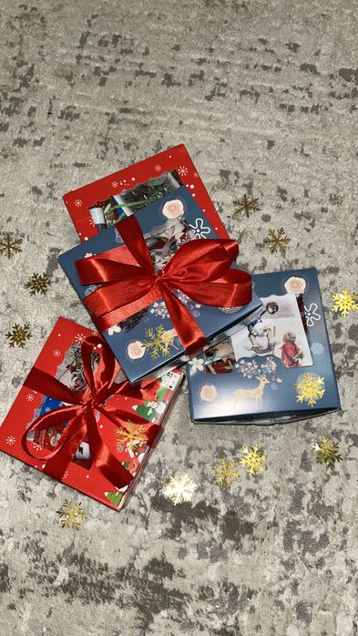 Подарочные новогодние боксы с косметикой