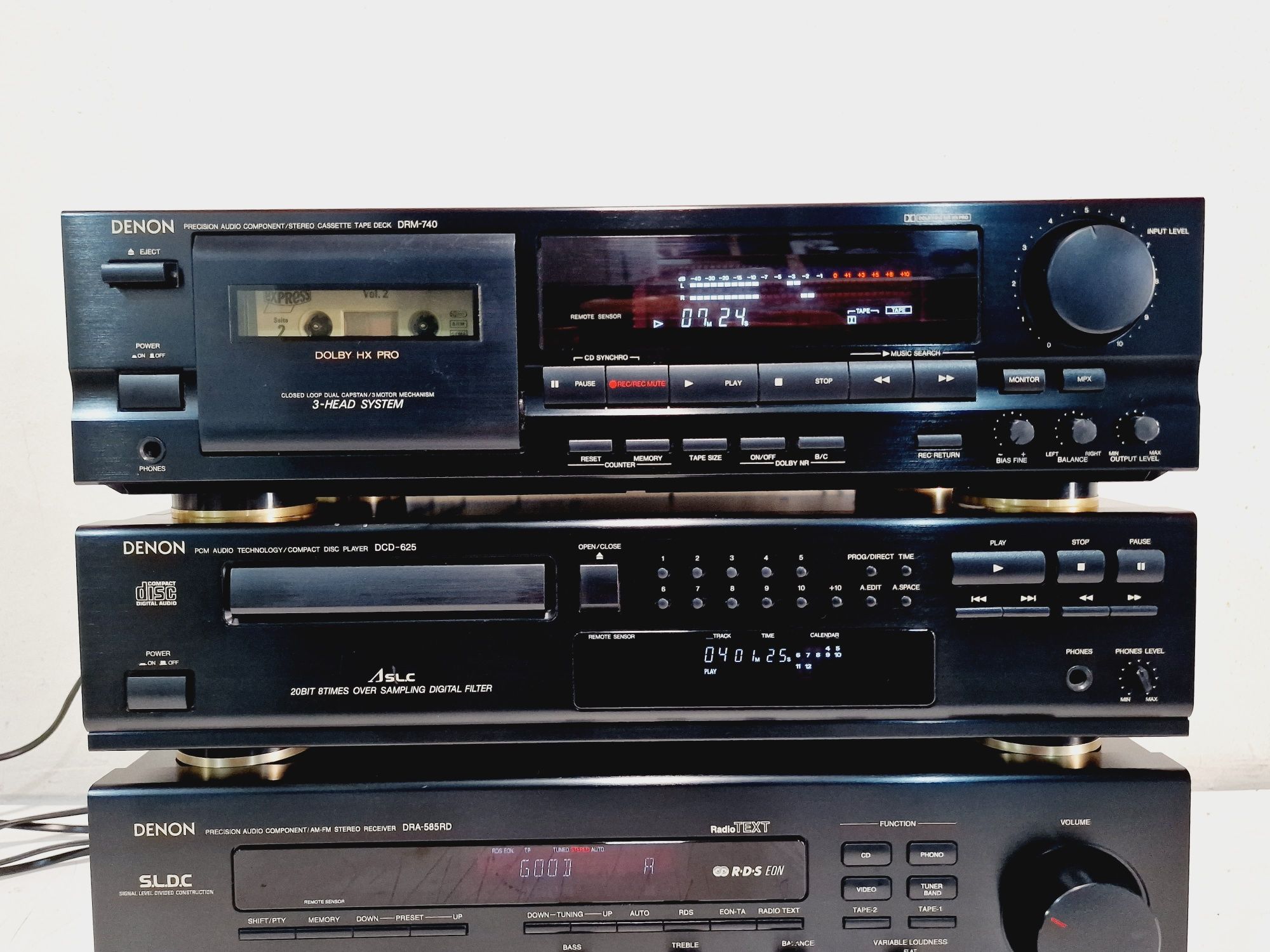 linie audio DENON, cd player dcd-625,receiver dra-585 rd,