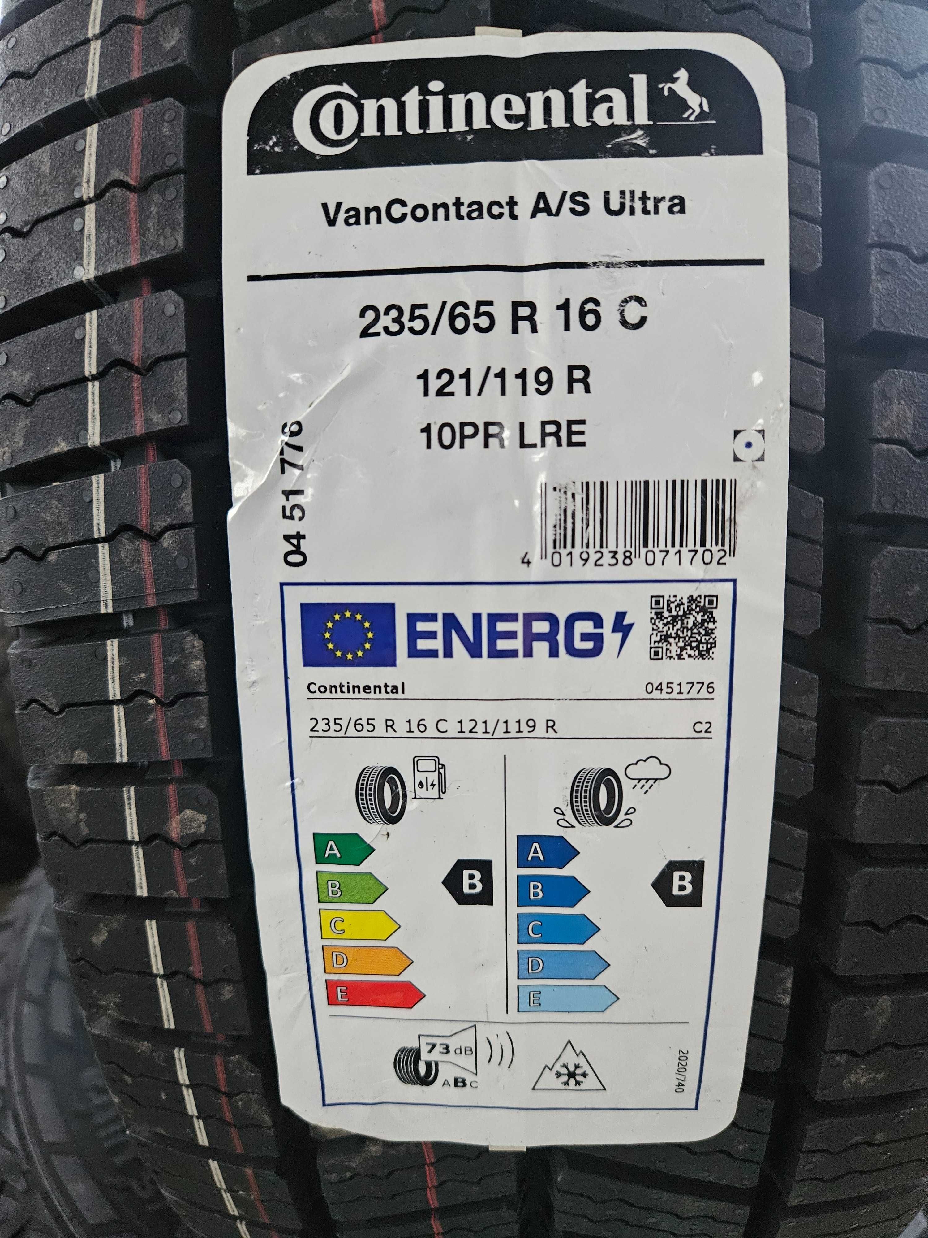 4 Нови бусови гуми 235/65R16C Continental Van A/S Ultra 121/119R 10PR