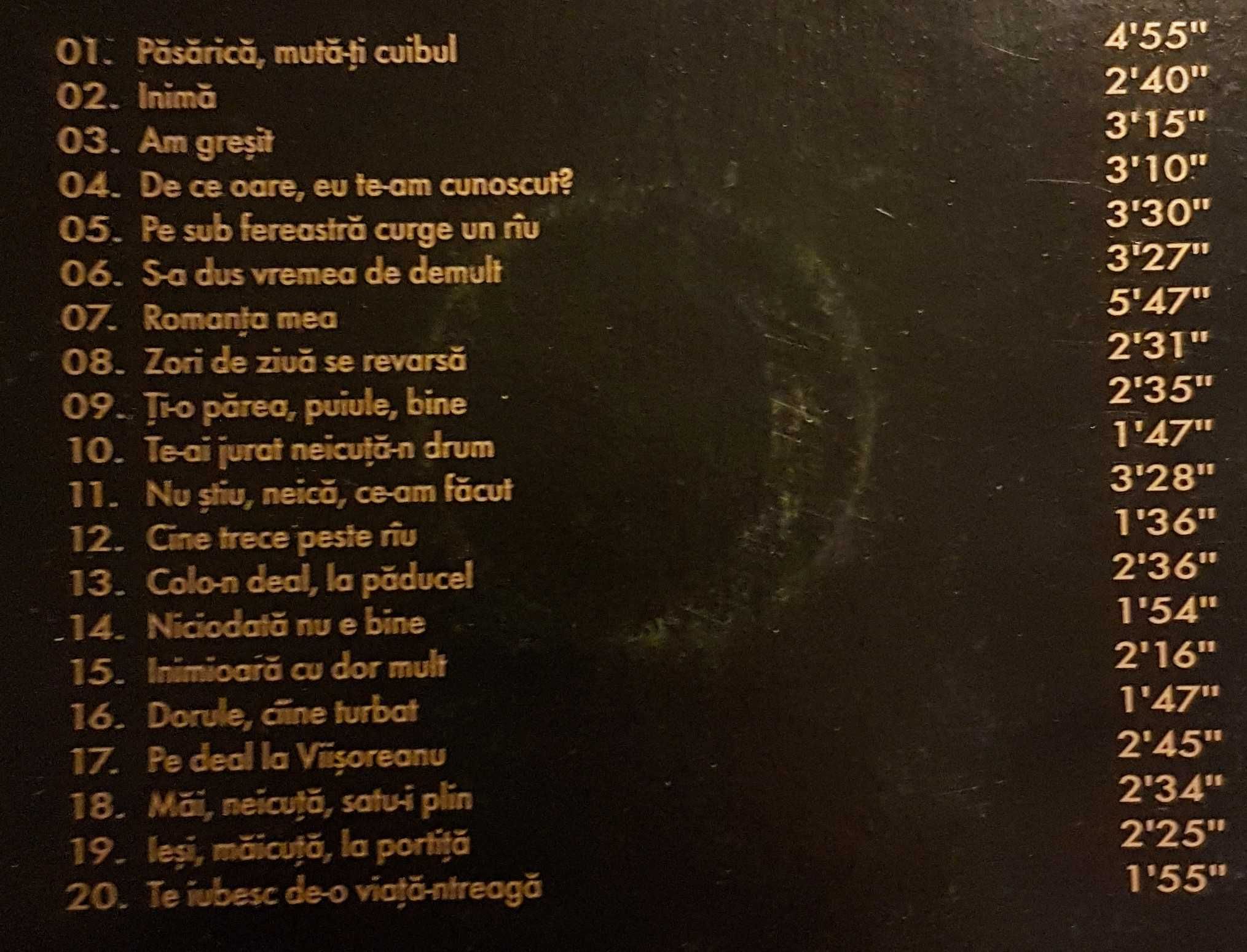 CD de colectie, Ileana Sararoiu. Romante