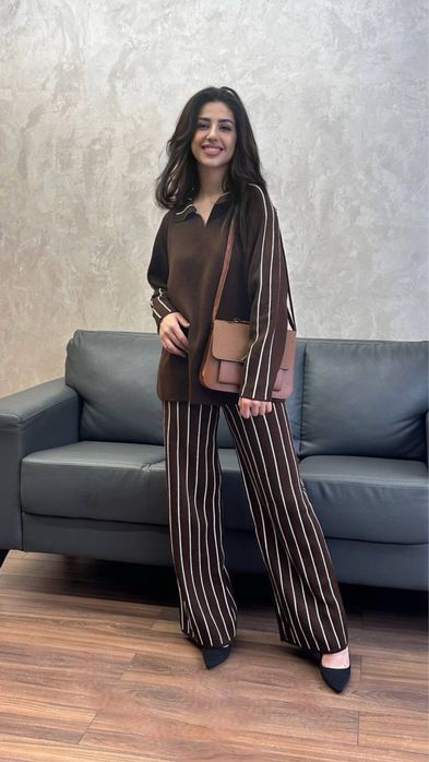 Двойка теплая , коричневая