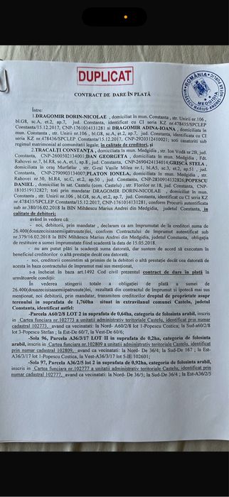 Vand Teren Agricol 8500 eur/ha Negociabil