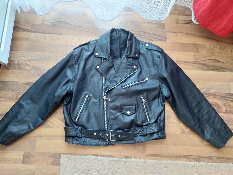Geaca de piele vintage,model chopper,moto,rock