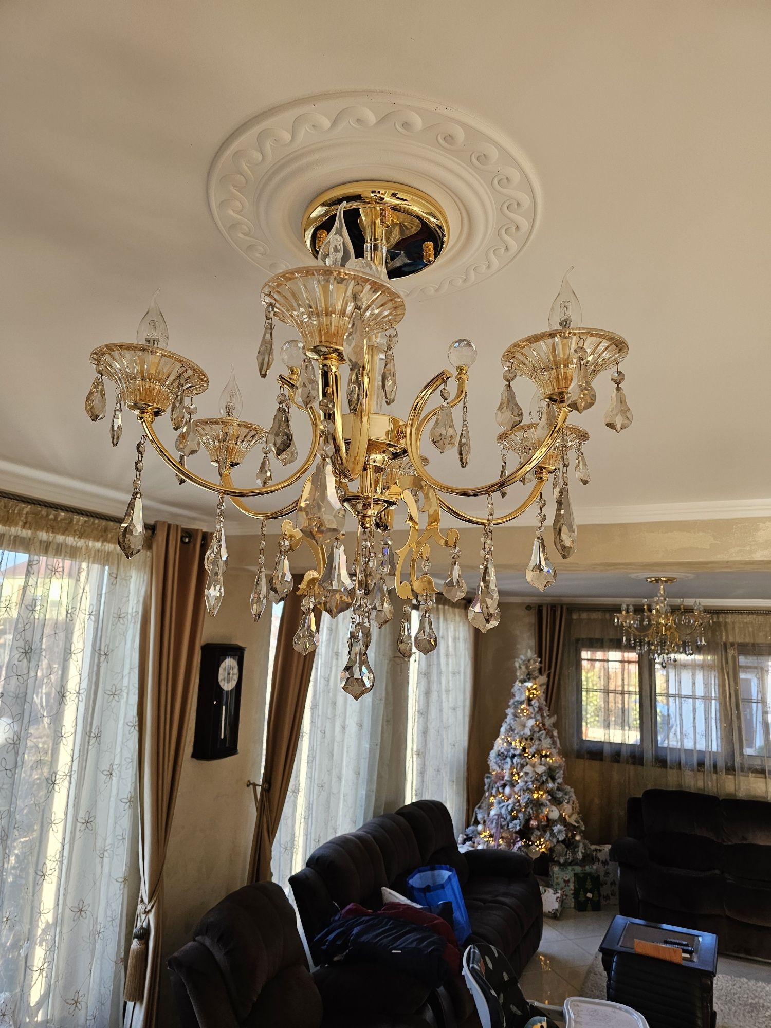 2 x Candelabre și 2 x aplice Crystal Luxury gold