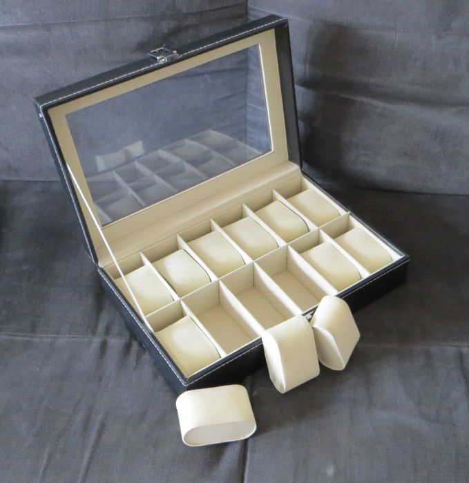 Кутия за часовници или бижута с 12 отделения