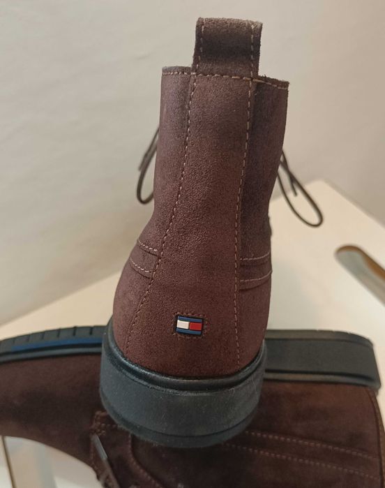 Ghete lace up 43 premium suede Tommy Hilfiger NOI piele naturala moale