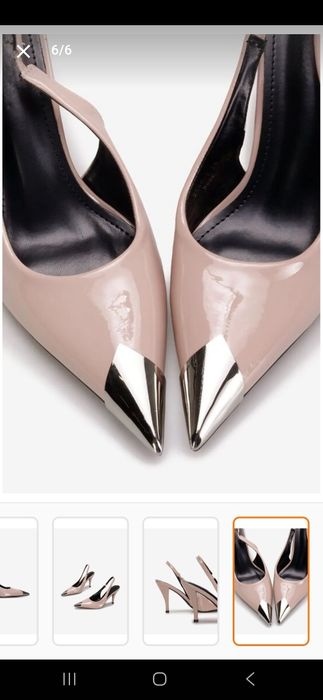 Pantofi stiletto slingback nude