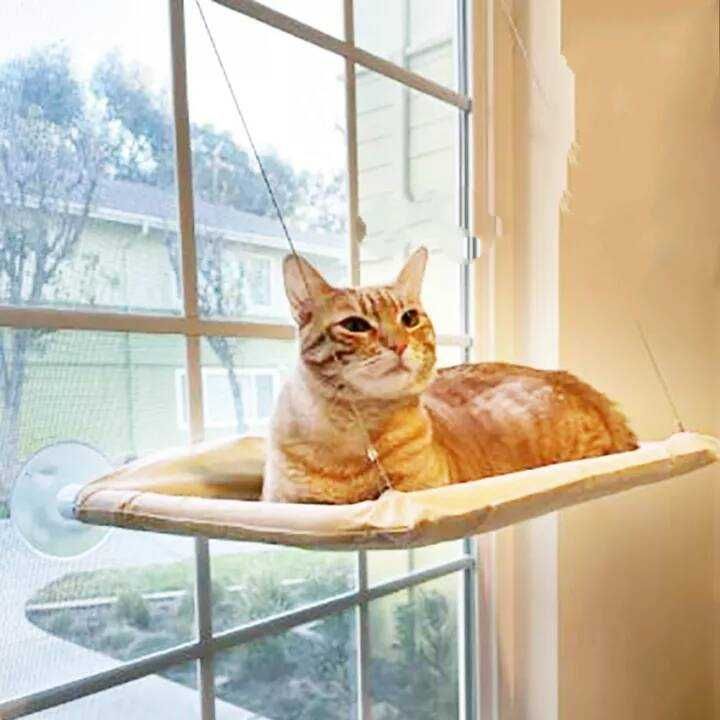 Котешко легло хамак за прозорец