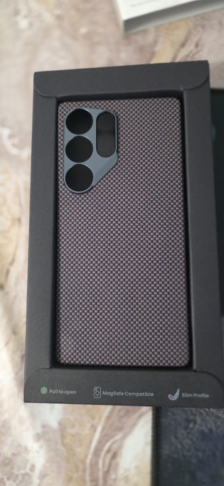 Husa kevlar fibra de carbon Magsafe S25 Ultra