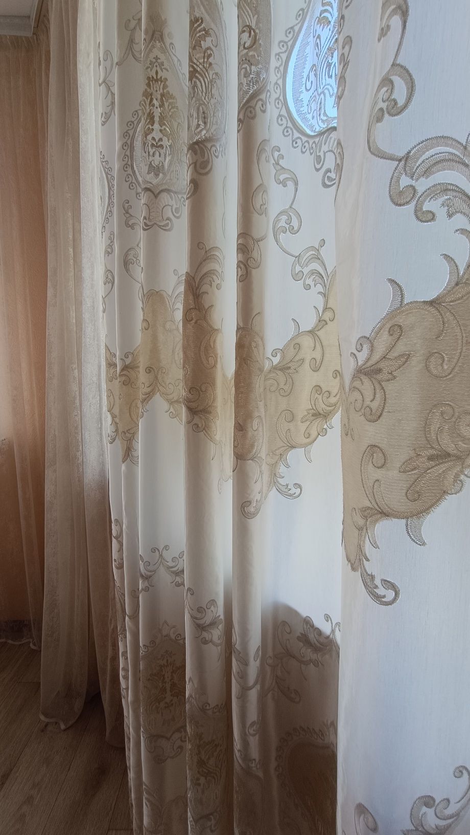 Шторы и тюль атлас мрамор