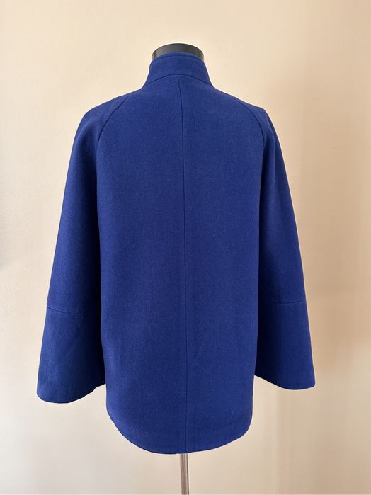 Palton Mango lana S albastru