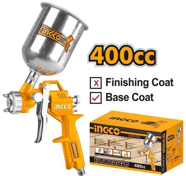 Пистолет за боядисване с метален съд 400cc ingco