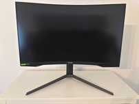 Monitor Curbat Gaming QLED VA Samsung Odyssey 27", LC27G75TQSRXEN