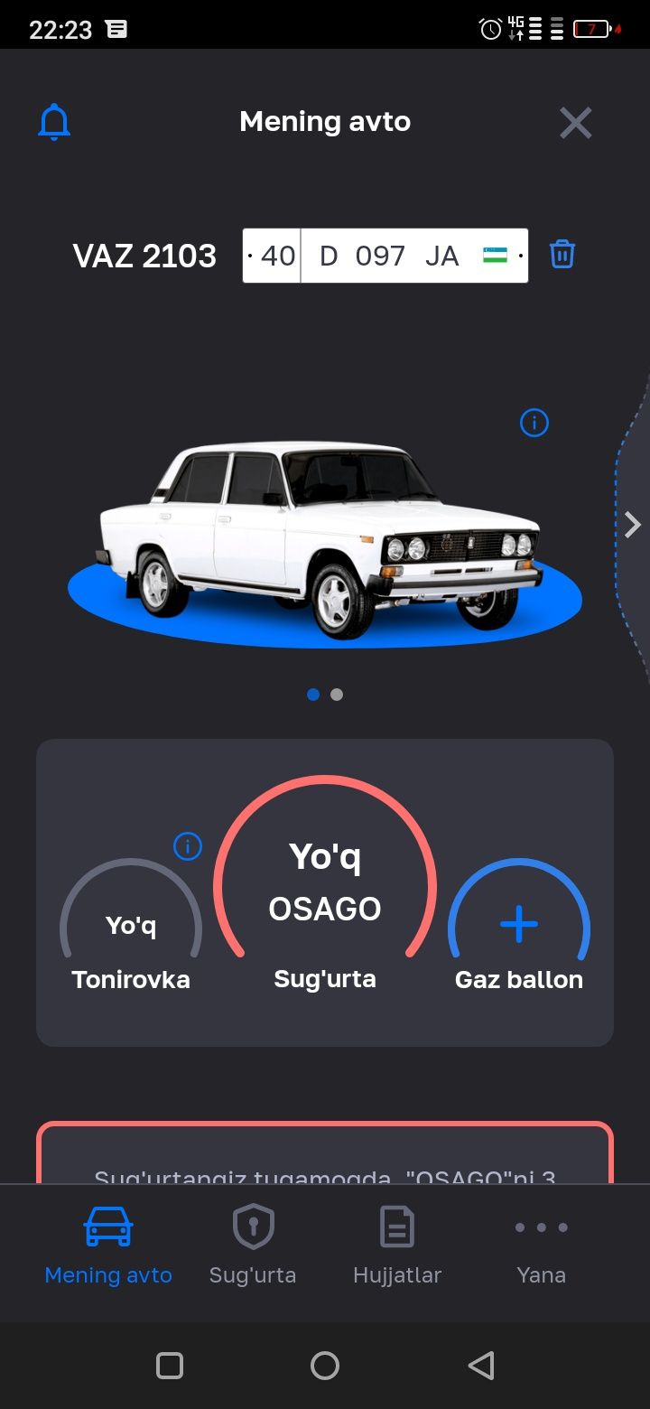 Vaz 21 03  xadavoyi qilib qoʻyilgan