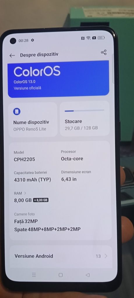 Oppo reno5 lite 8gb , 128gb