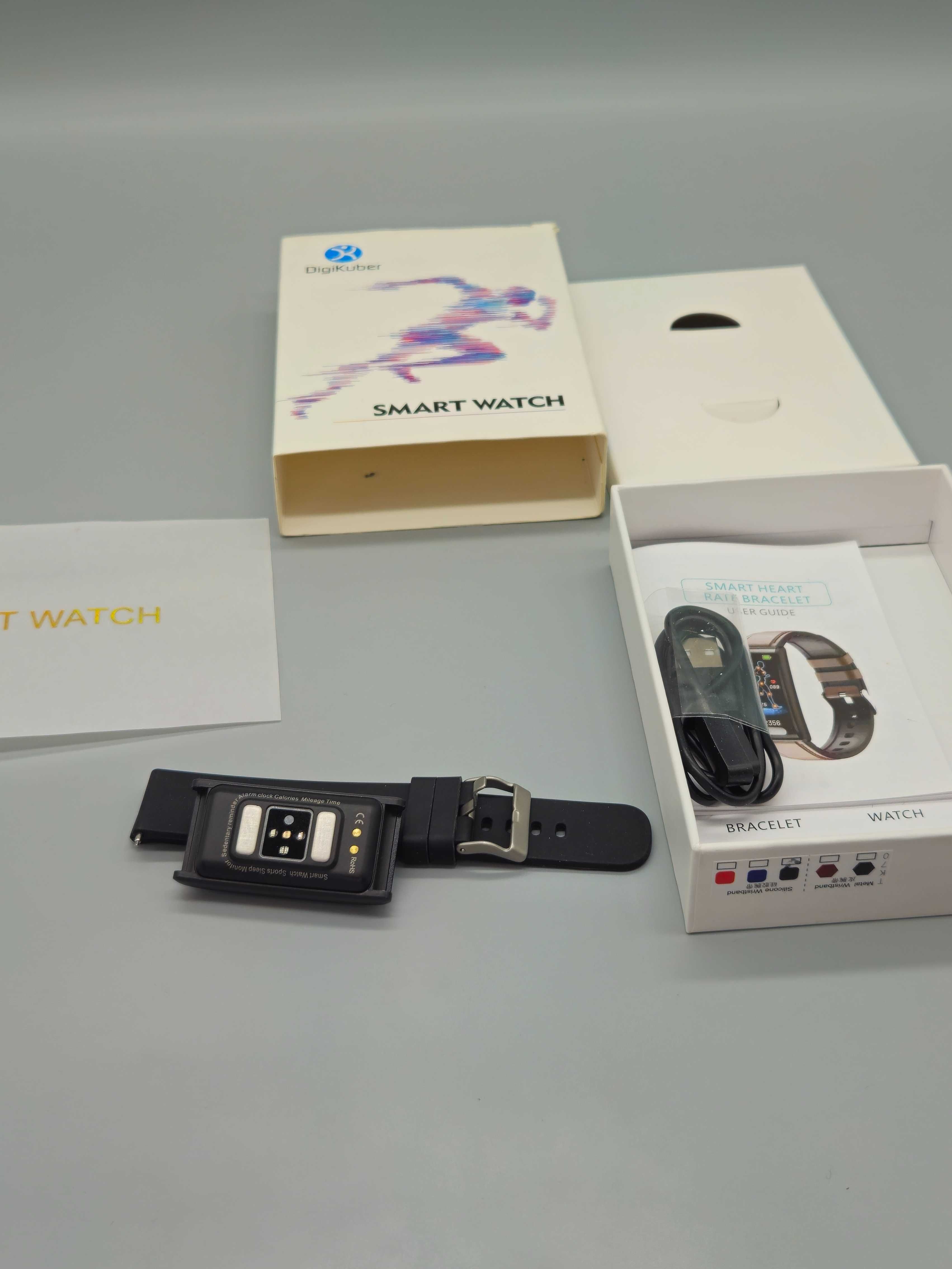 Смарт часовник 1.5" цветен дисплей, IP68, пулсомер, ЕКГ,фитнес функции
