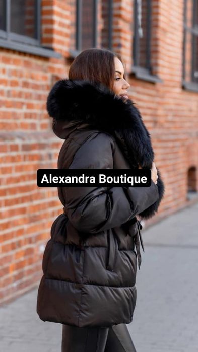 Geaca cu blana naturala de vulpe