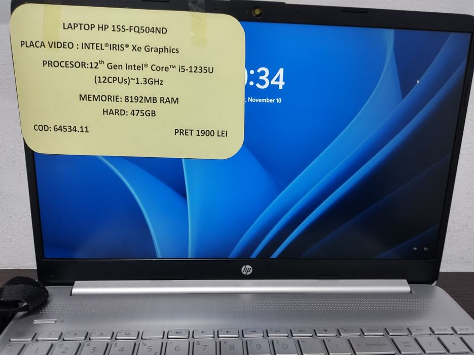 Laptop HP 15s-fq504nd i5 gen 12 (efn)