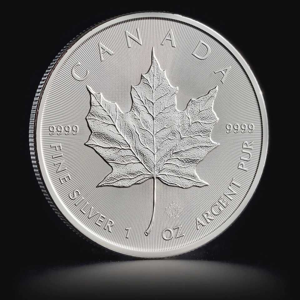 1 унция чисто сребро Канадски кленов лист 99.9%