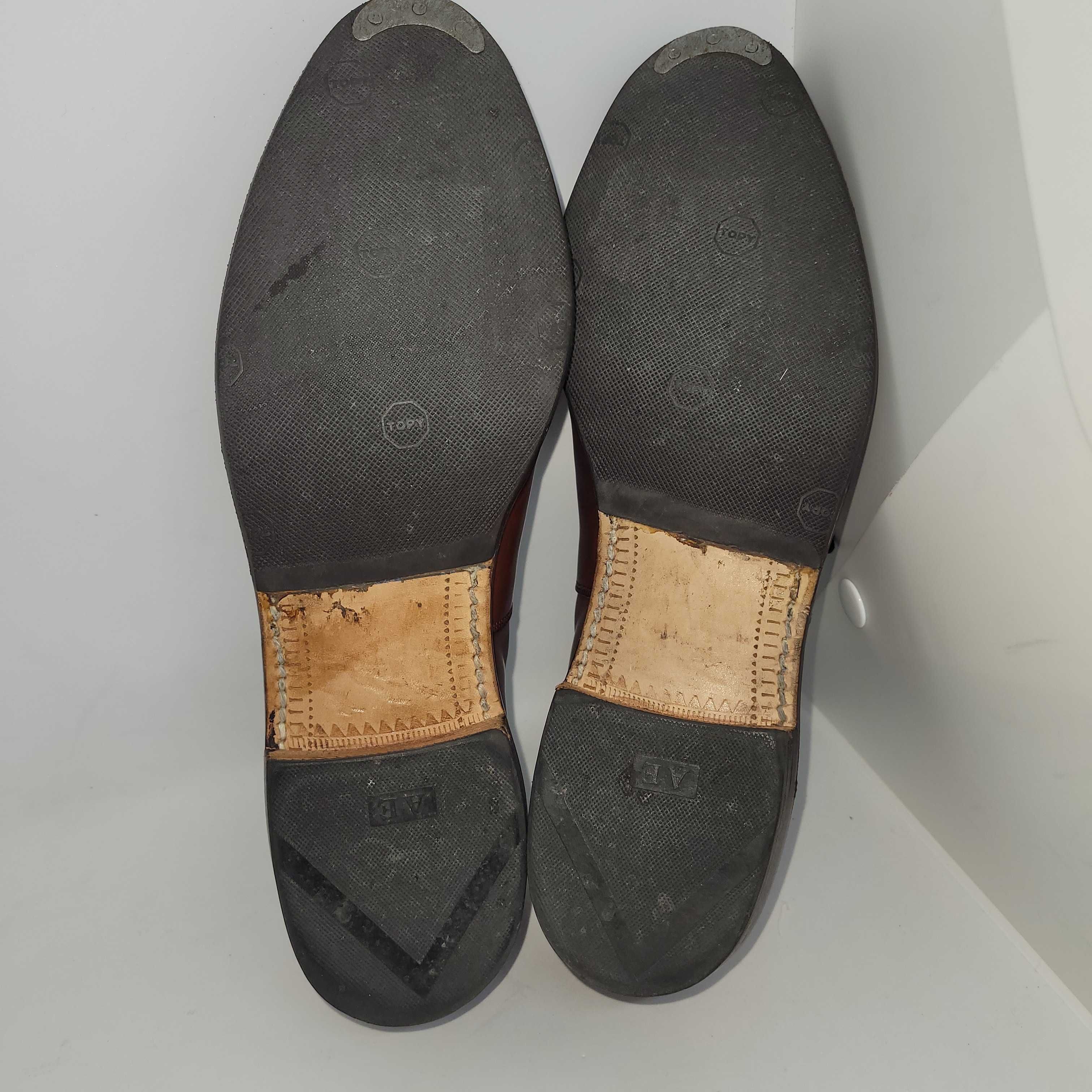 Allen Edmonds "Sheffield" Cognac Leather Oxford Dress Shoes, US 6 D