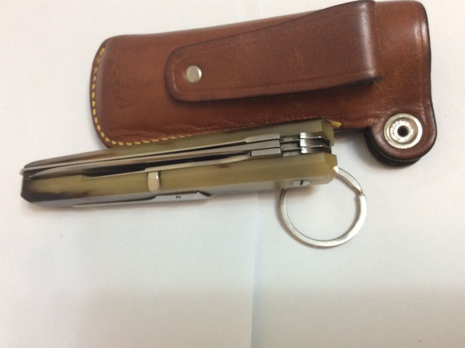 Briceag Jacques Mongin  3 lame,tirbuson,husa ,piesa rara colectie