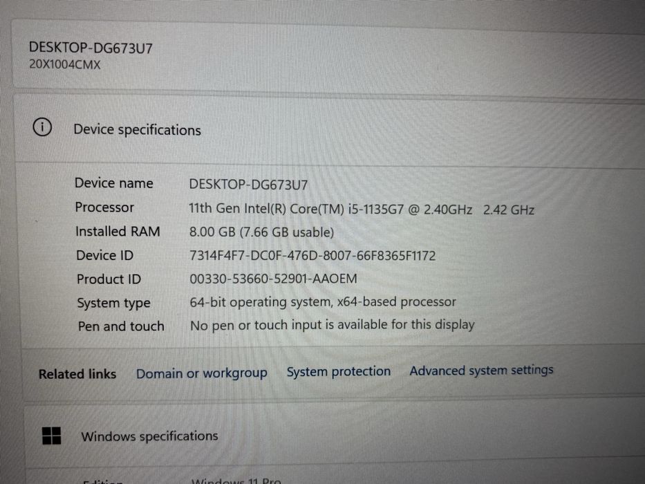 MDM vinde: Laptop Lenovo Thinkpad L14 Gen 2, i5 Gen 11.