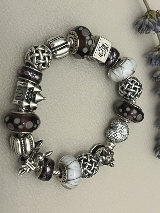 Bratara Pandora originala two tone si argint