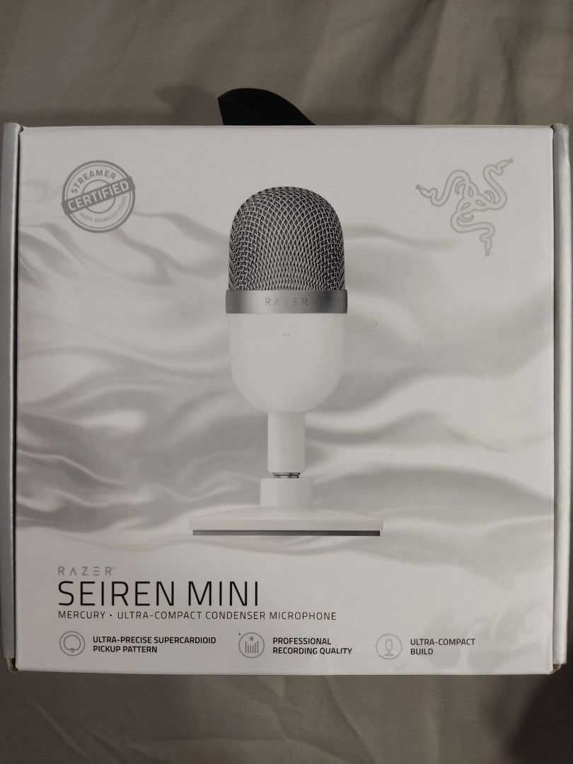 Microfon gaming Razer Seiren Mini, Alb mercury,sigilat