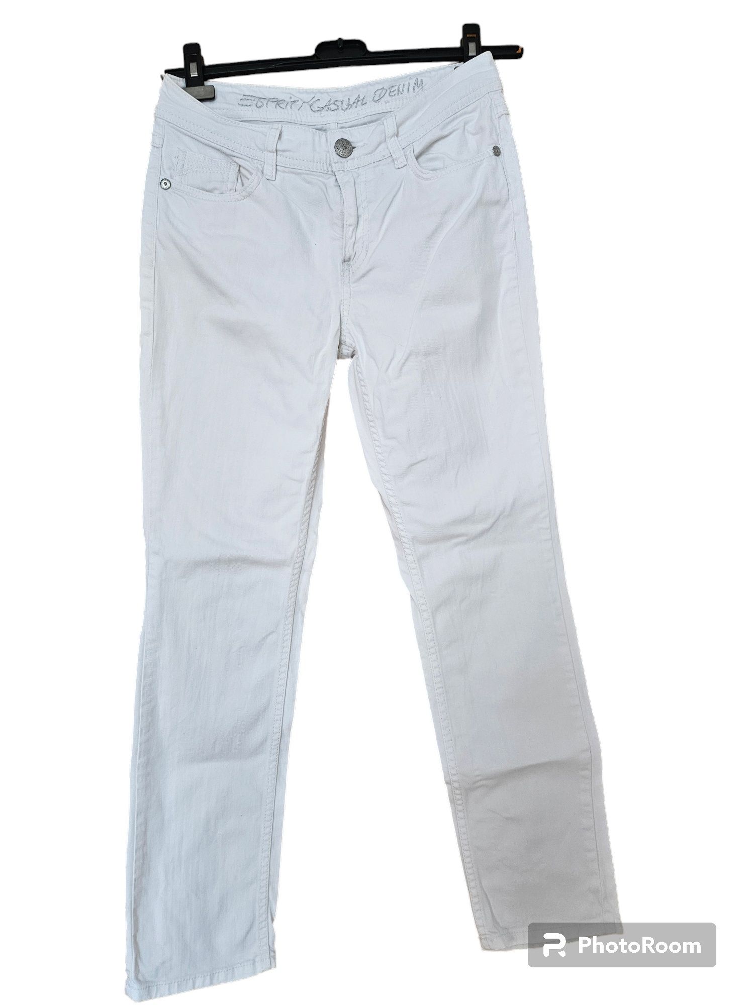 Pantaloni albi Esprit