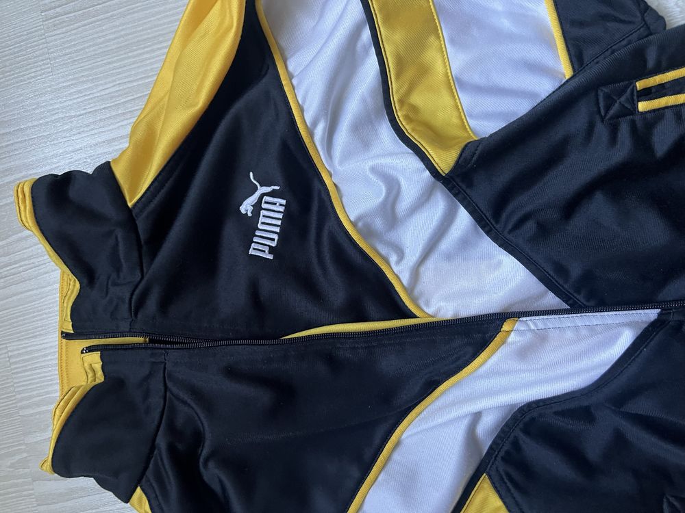 sport PUMA retro, mărimea M-L, negru/galben/alb, stare excelentă