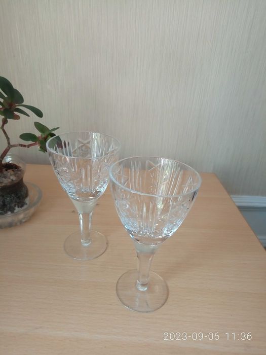Хрустальные рюмки СССР - 2 шт.