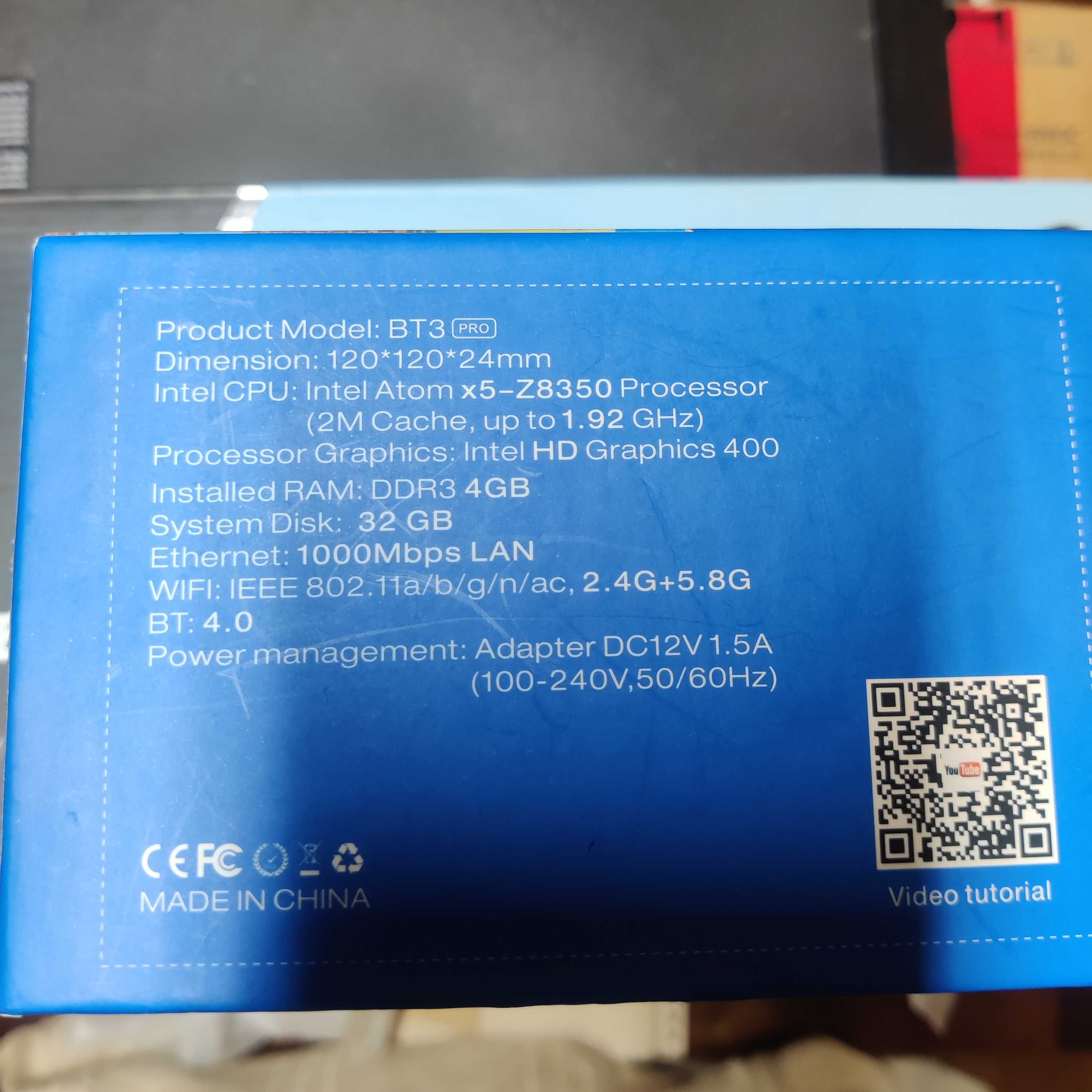 Мини компютър Beelink BT3 Intel Atom x5-Z8350 4GB RAM и 60 GB SSD+1TB