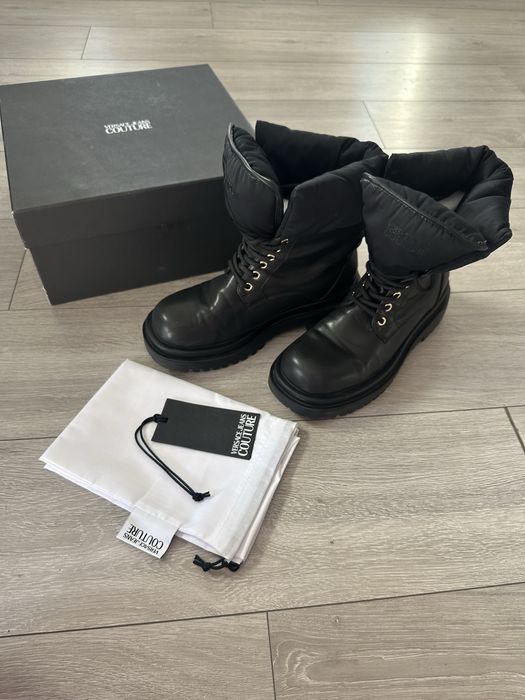 Дамски боти от естествена кожа Versace Jeans Couture