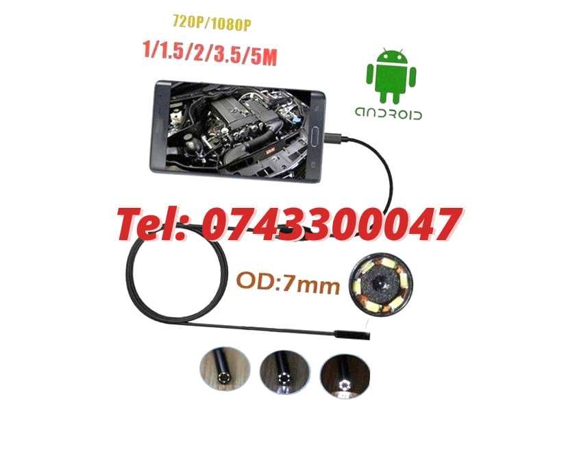 Camera Endoscopica Inspectie Auto  6leduri Hd720p  2m